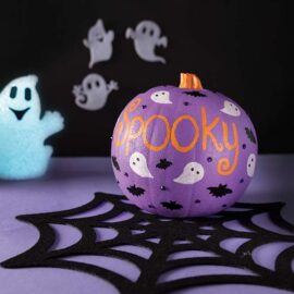 Spooky Painted Pumpkin