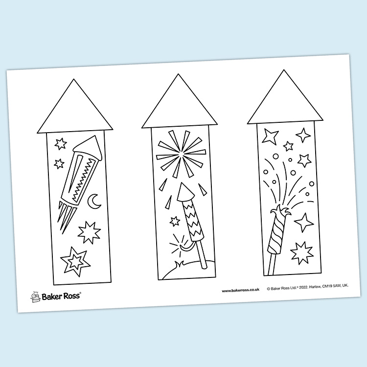 Rocket Firework Bookmarks