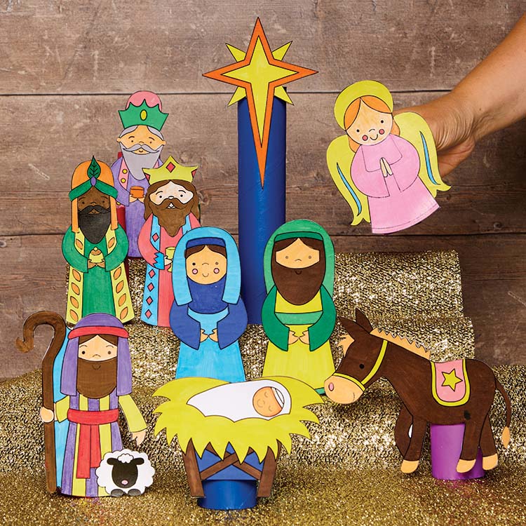 Nativity Cardboard Tube Scene