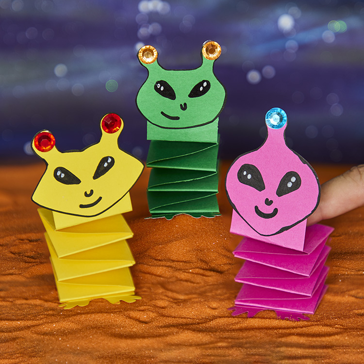 Jumping Origami Aliens