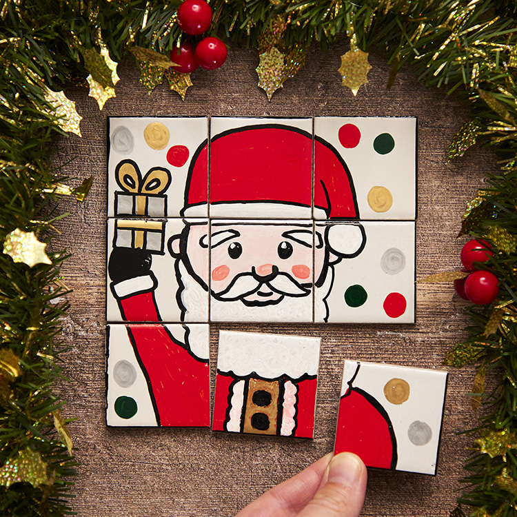 Christmas Tile Puzzle Magnets