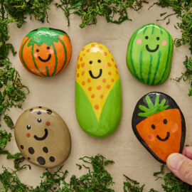 Painted Vegetable Stones