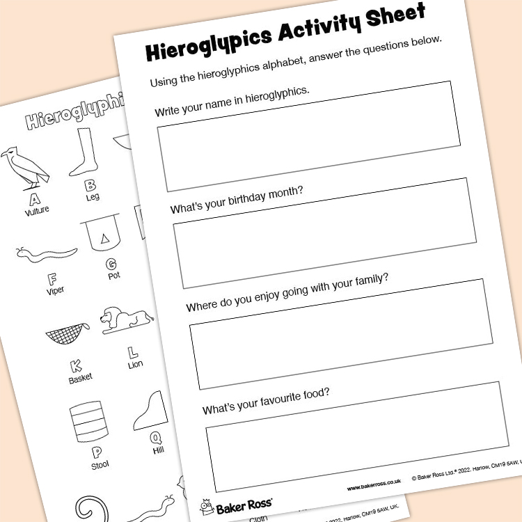 Egyptian Activity Sheet