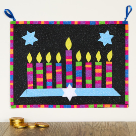 Hanukkah Glittery Menorah