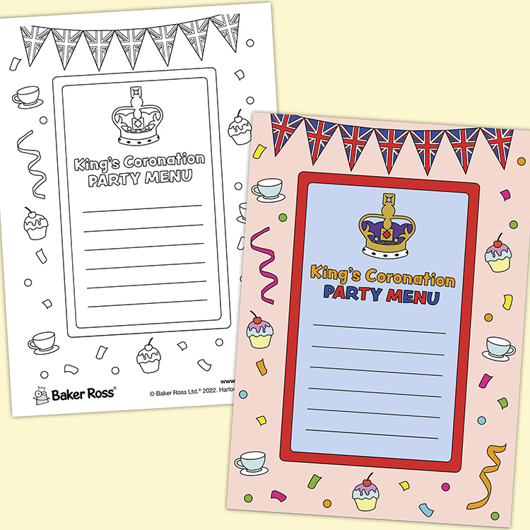 King’s Coronation Party Menu