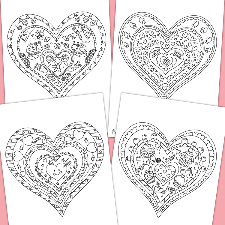 Heart Colouring Pictures