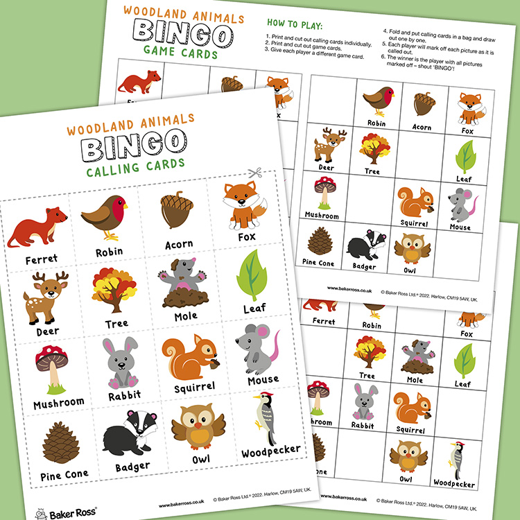 Woodland Animals Bingo