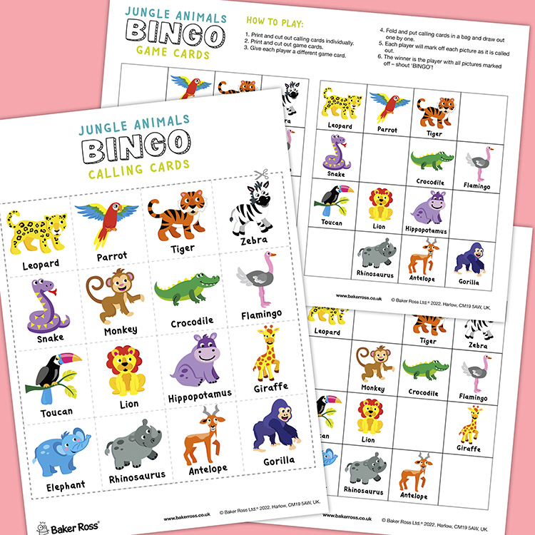 Jungle Animals Bingo