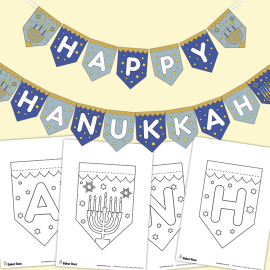 Happy Hanukkah Bunting