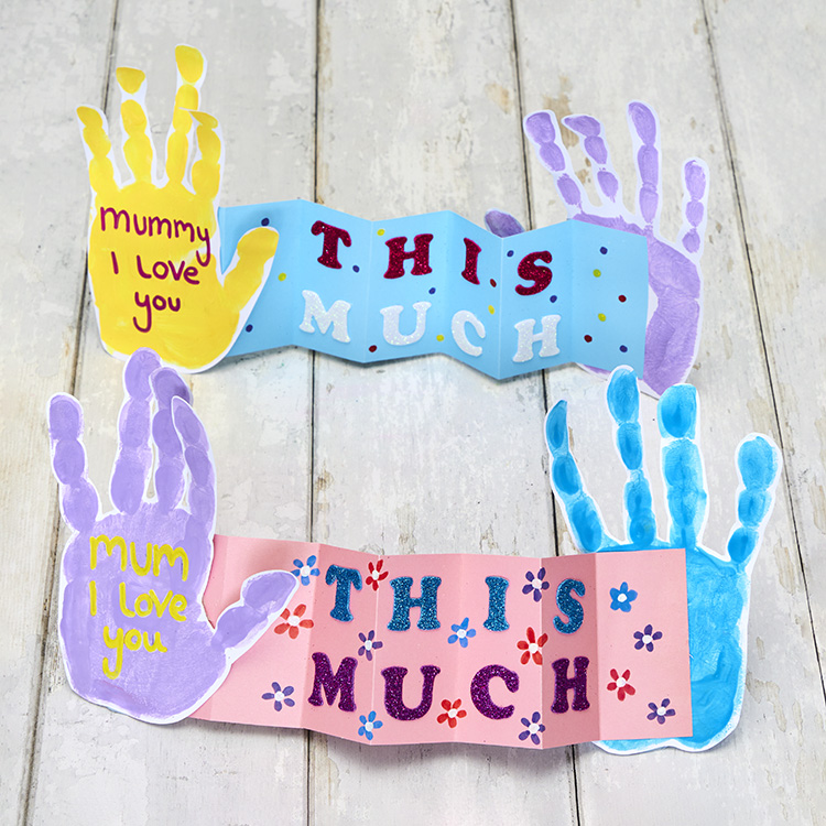 Mother’s Day Handprint Concertina Cards