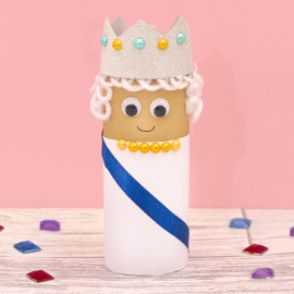 Queen Camilla Cardboard Tube Mascot