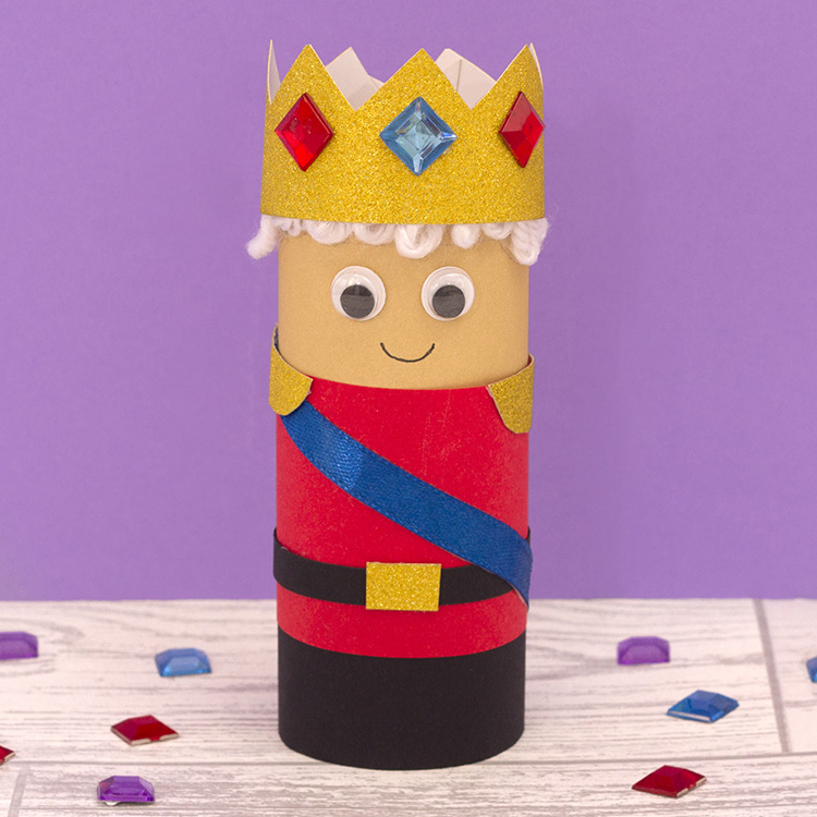 King Charles Cardboard Tube Mascot