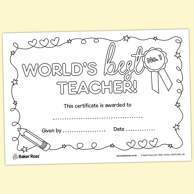 World’s Best Teacher Certificate