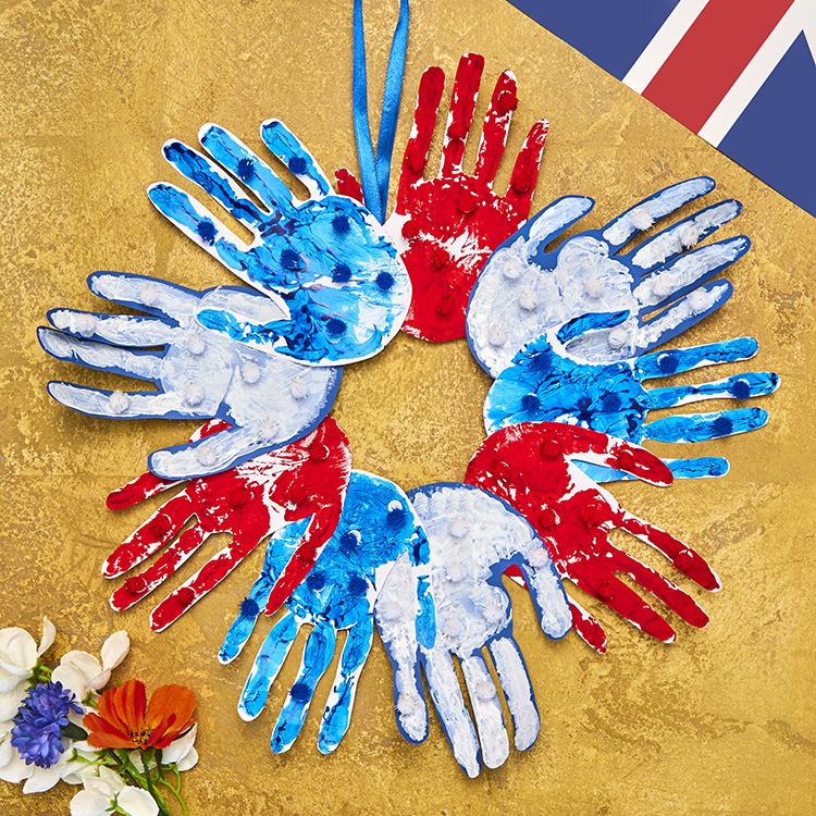 Coronation Handprint Wreath