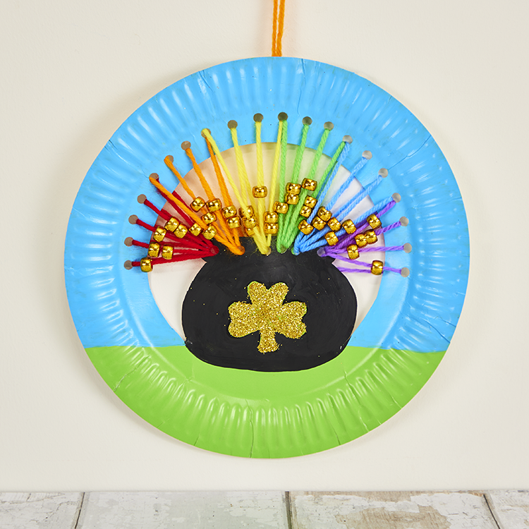 Pot of Gold Paper Plate Threading