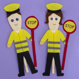 Wooden Spoon Lollipop Person