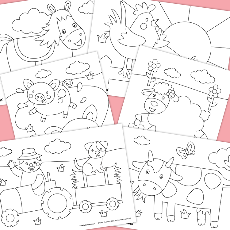 Farm Animals Colouring Pictures