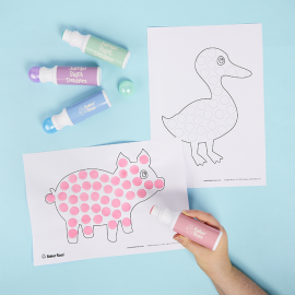 Farm Animals Dot Marker Painting