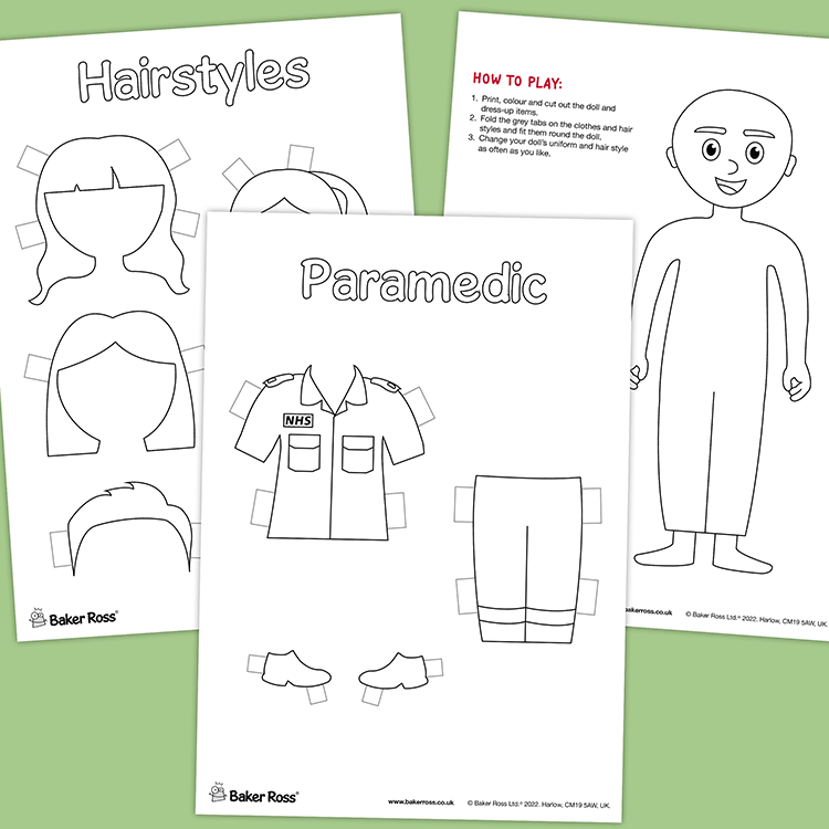 Paramedic Dress-up Paper Doll