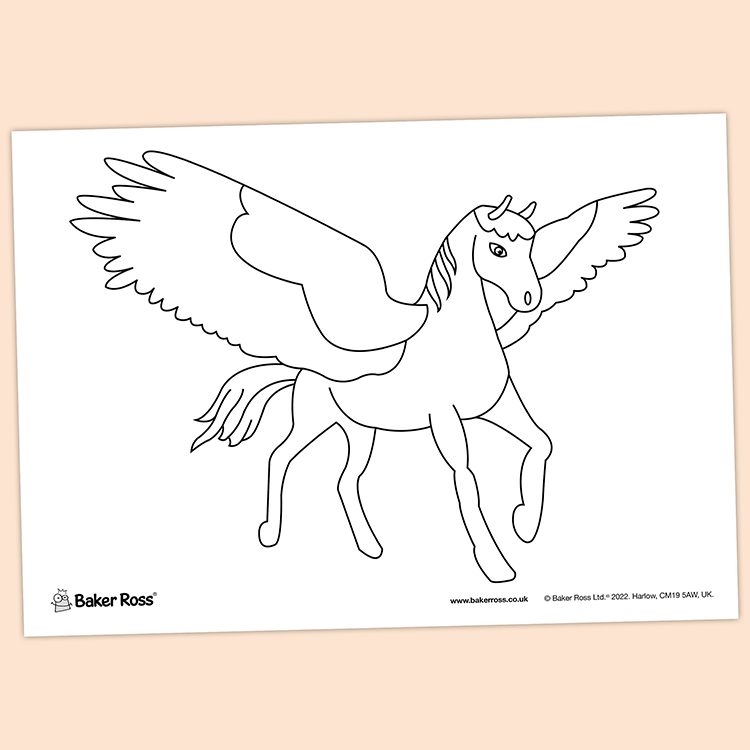 Pegasus Colouring Picture