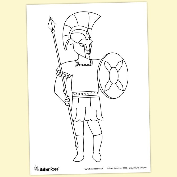 Spartan Colouring Picture