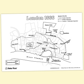 Map of the Great Fire of London