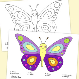 Butterfly Colour By Numbers