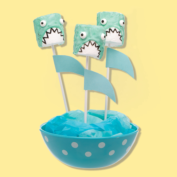 Shark Marshmallow Pops  