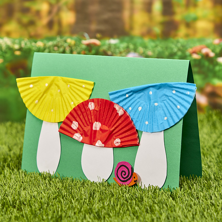 Cupcake Case Toadstool Card