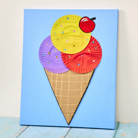 Cupcake Case Ice Cream Cone Canvas