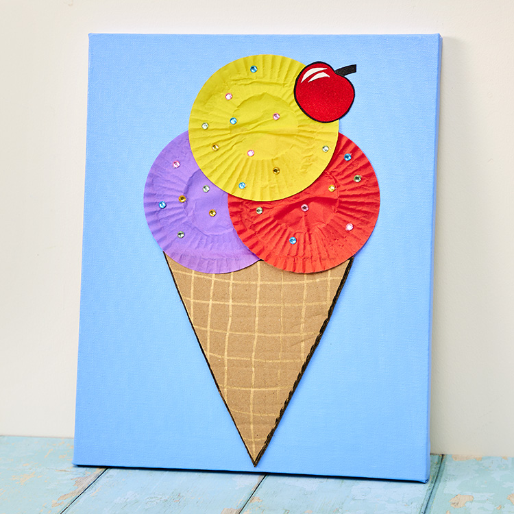 Cupcake Case Ice Cream Cone Canvas