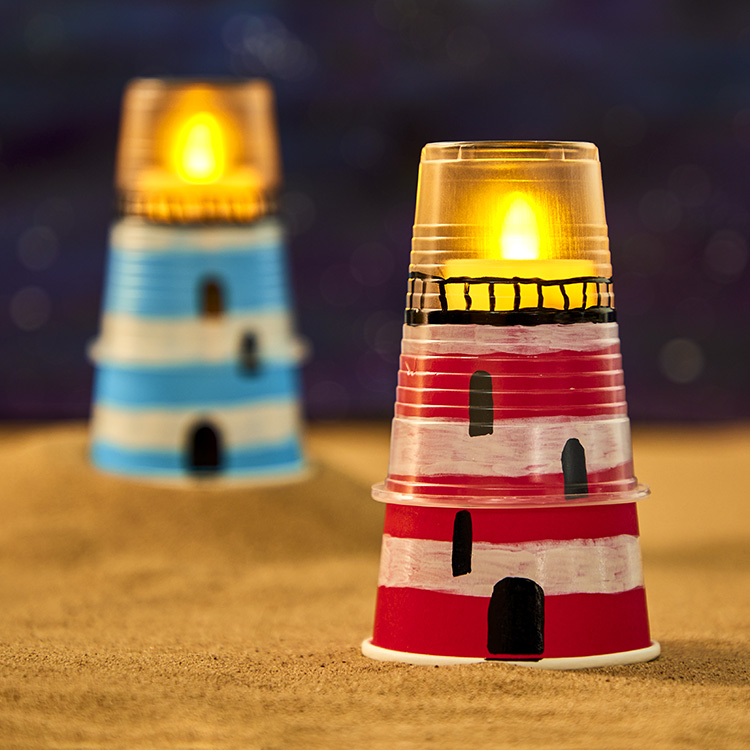 Paper Cup Lighthouses