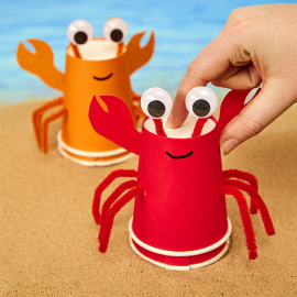 Paper Cup Scuttling Crabs