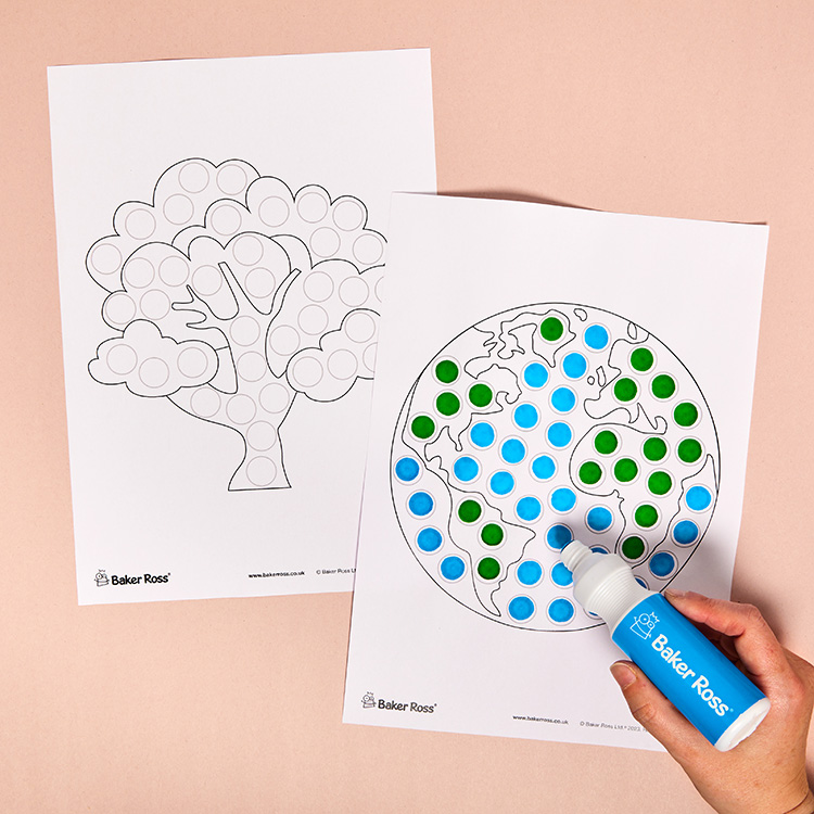 Earth Day Dot Marker Painting