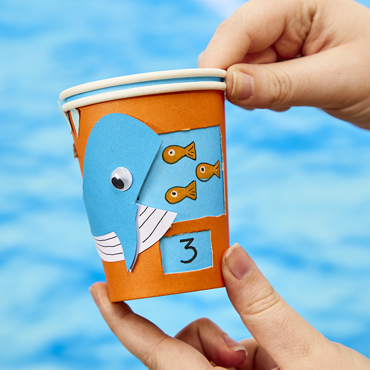 Paper Cup Counting Whale