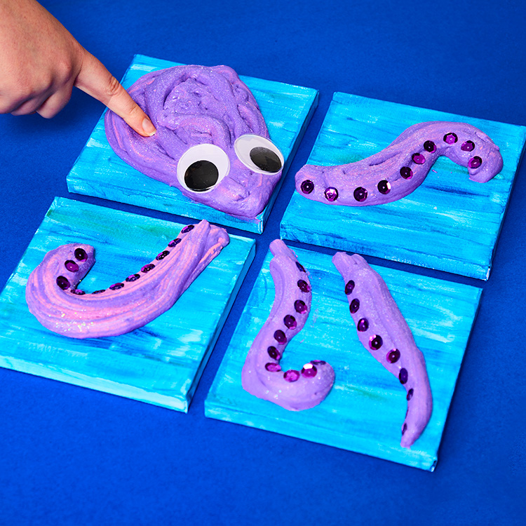 Kraken Puffy Painted Canvases