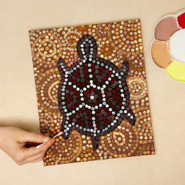 Dot Painting Aboriginal Style Art Canvas