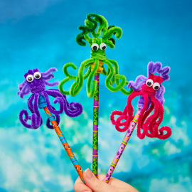 Kraken Pipe Cleaner Pencil Toppers