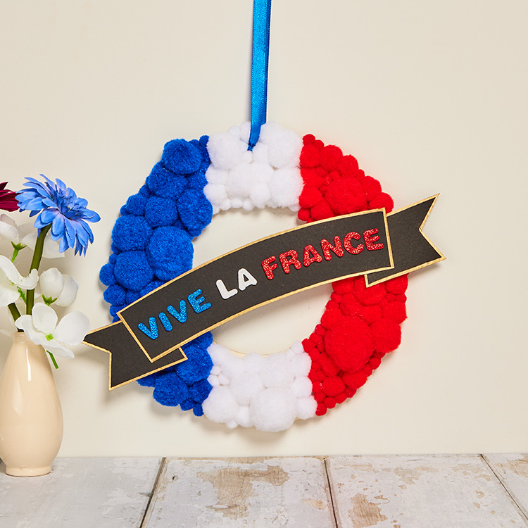 Bastille Day Pompom Wreath