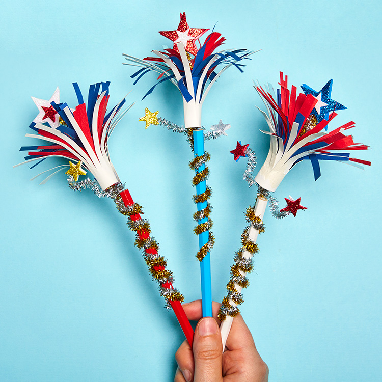 4th July Firework Pencil Toppers