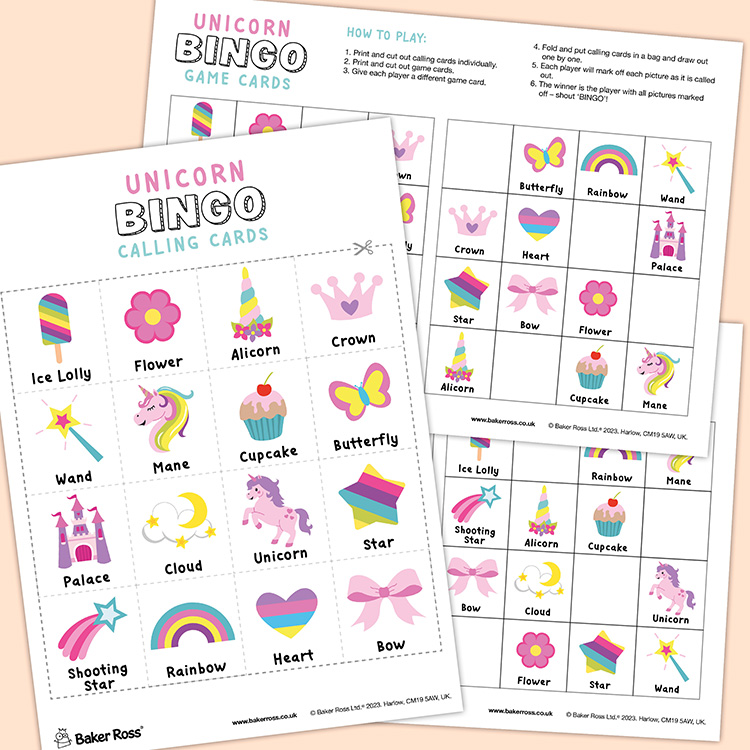 Unicorn Bingo