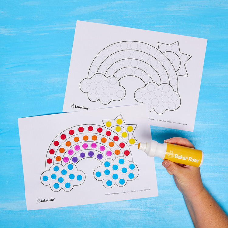 Rainbow Dot Marker Painting