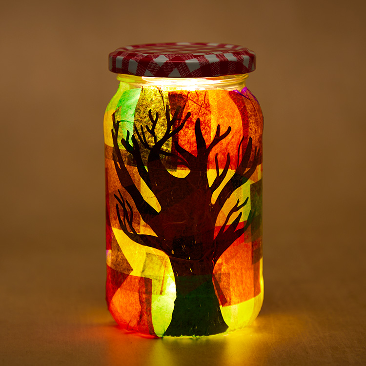 Autumn Luminary Jar