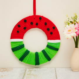 Wool Wrapped Watermelon Wreath