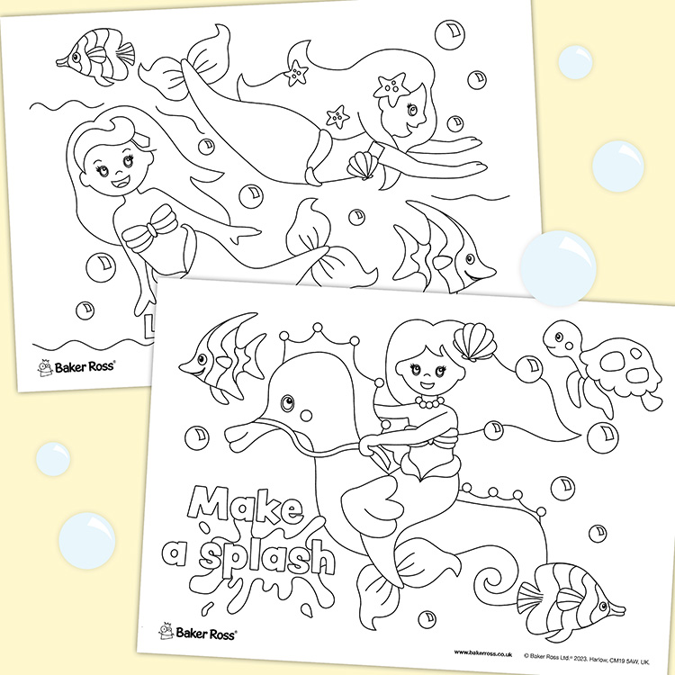 Mermaid Colouring Posters