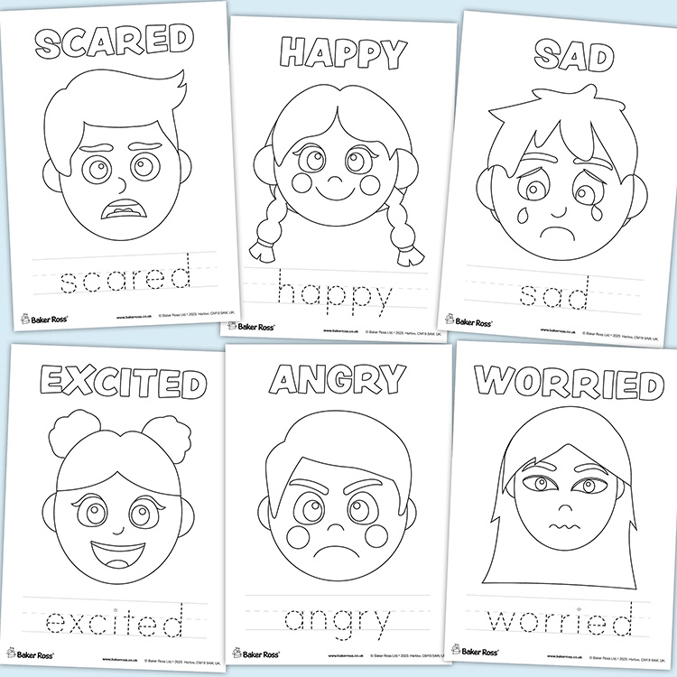 Emotions Letter Tracing Posters