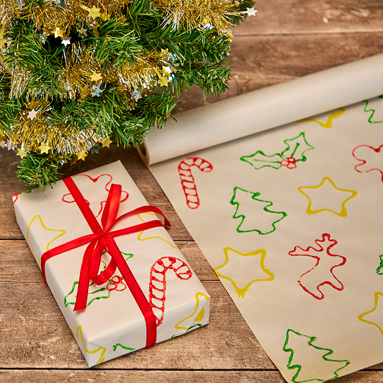 String Printing Christmas Wrapping Paper