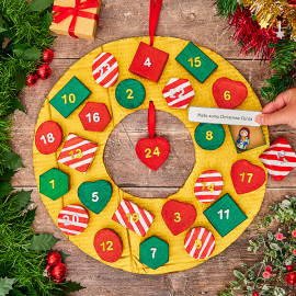 Mini Craft Box Wreath Advent Calendar