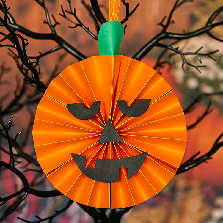 Concertina Pumpkin Hanging Decoration