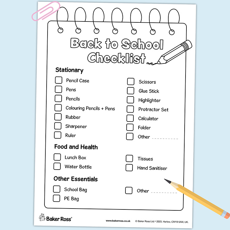 Back to School Checklist